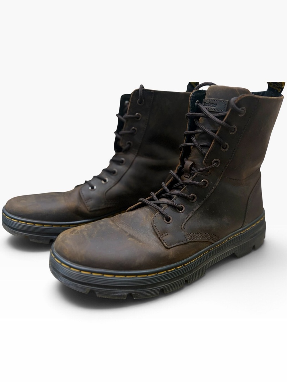 Dr. Martens Combs Leather Boots Dark Brown US 12